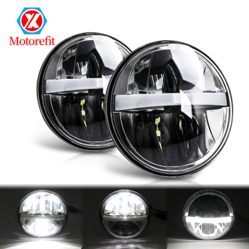Custom 12V Round LED Headlight for Motorcycle
