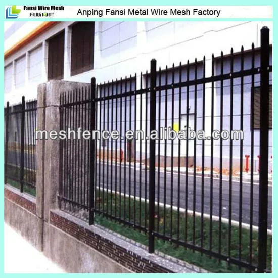 Wall boundary steel tube security fence