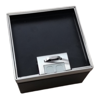 220V 10A Recessed Stainless Steel Floor Socket Box: HGD-130KD Exhibition Power Outlet