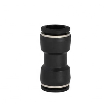 PU Union Straight One Touch Black Pneumatic Tube Fittings