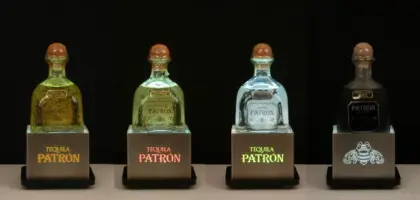 LED Illuminated Patron Tequila Bottle Display Stand