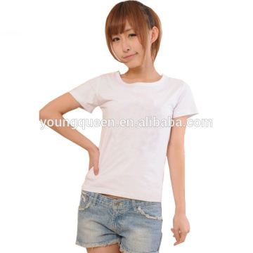 TD46 200 grams round neck T-shirt custom women Slim combed cotton t-shirt wholesale