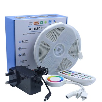 16.4/32ft Alexa Google Assistant Compatible RGB WiFi Waterproof LED Strip Lights