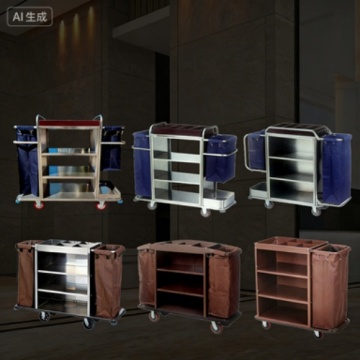 Closed-System Linen Cart for Hotel and Hospital Use