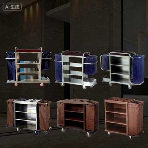 Closed-System Linen Cart for Hotel and Hospital Use