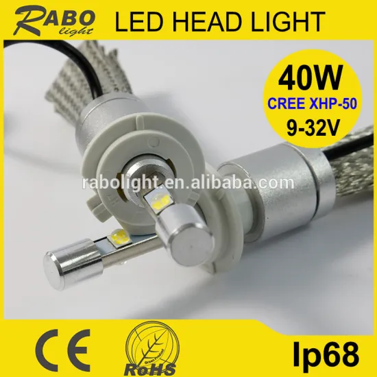 Energy saving moving head light 9-32v DC 40W 4800LM LED headlight bulbs h1 h3 h4 h7 h11 h13 9004 9006 9012 auto head lamp