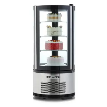 High-Quality 100L Commercial Upright Rotating Cake Refrigeration Showcase