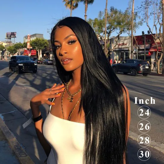 Full cuticle Unprocessed Brazilian Straight  Human Hair Brazilian straight hair extensions , Straight Virgin Human Extensions