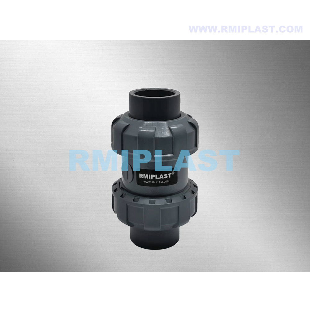 PVC Double Union Ball Check Valve 2 Inch