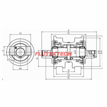 DX480 Rullo inferiore del carrello 270-00060 5001-10061
