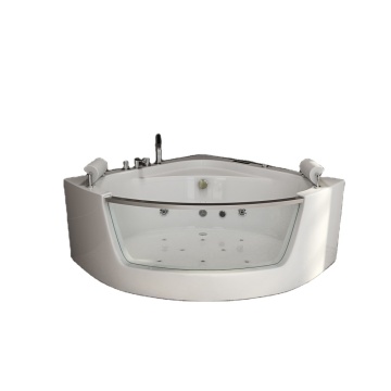 2 Person Acrylic Whirlpool Massage Bathtub with Jets - Round Corner Jacuzzi