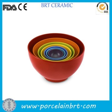 Houseware assorted color ceramic mixed Bowl Set
