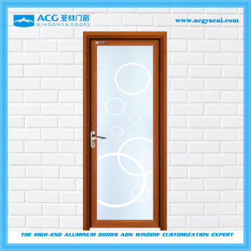 Easy cleaning hermetic aluminum swinging door for interior glass door