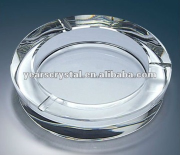 round carved crystal ashtray /tobacco cigar/smoking craft ashtray good quality(R-0993