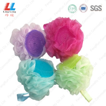 massage mesh bath sponge body scrub with brush