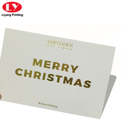 Merry Christmas Gift Card afdrukken met gouden logo