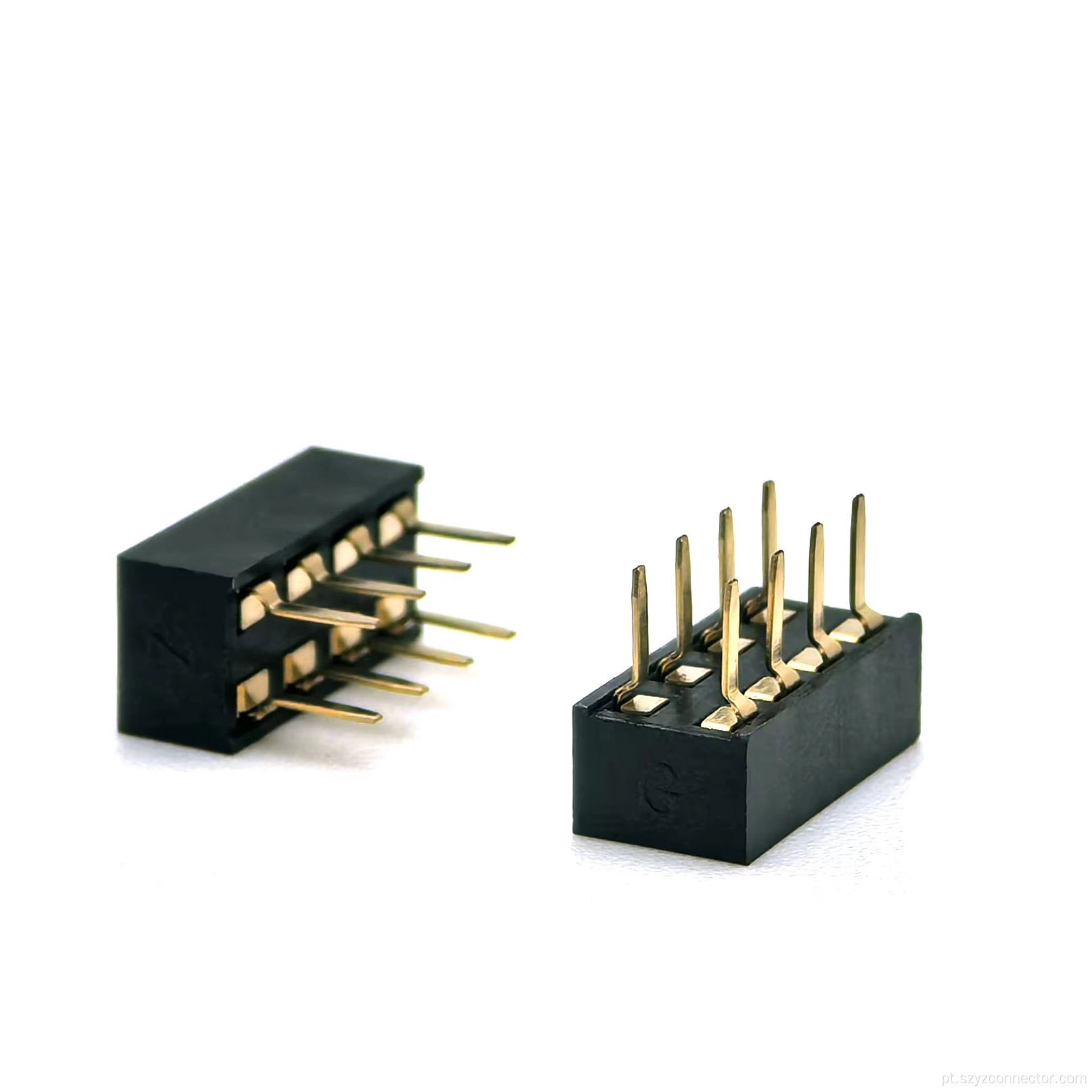 2,54 mm Cabeçalho feminino Linha dupla reta 8p