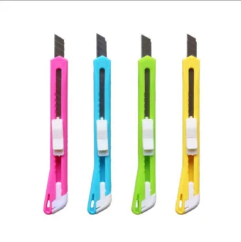 Wholesale Pocket Knife  9mm Small Paper Box Cutter Office School Utility Knife
