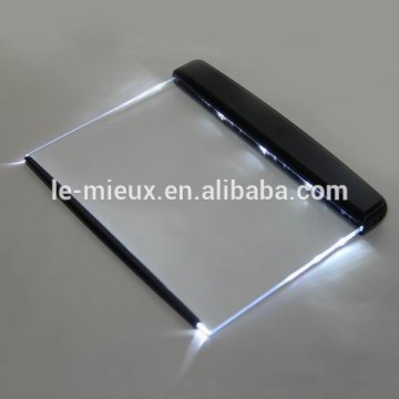Accept Logo Print LED Clear Flat Panel Book Reading Light