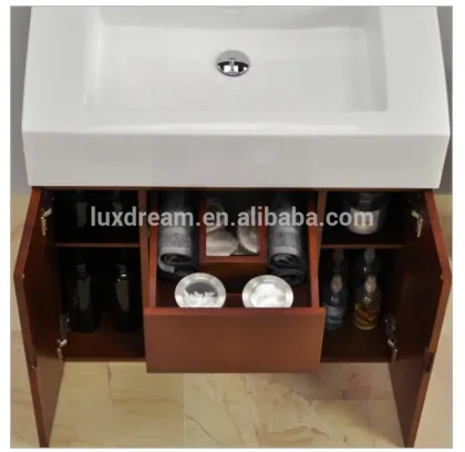 integrated wash basin cherry bathroom vanity cabinets