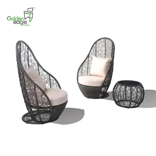 3pcs modern look PE rattan aluminum sofa