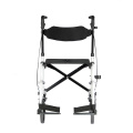 Folding Manual Wheelchair Walker with Seat and Footrest