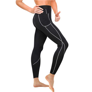 Women's Sauna Weight Loss Slimming Neoprene Pants with Side Pocket - Hot Thermo Fat Burning Sweat Leggings