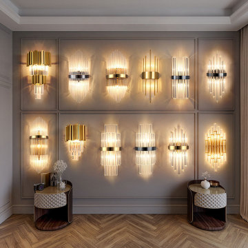 Moderne Goldkristalllampe für Wohnzimmer und Schlafzimmer
