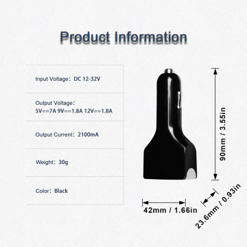 Fast Charging QC 3.0 Car Charger for iphone 6A Usb Car Charger