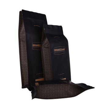 Großhandel Verkauf Block Bottom Paper Coffee Bag mit Reißverschluss