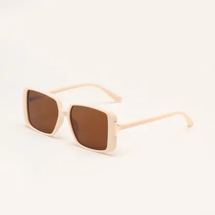Women Men Flat Top Fashion Shades Square Oversized Sunglasses