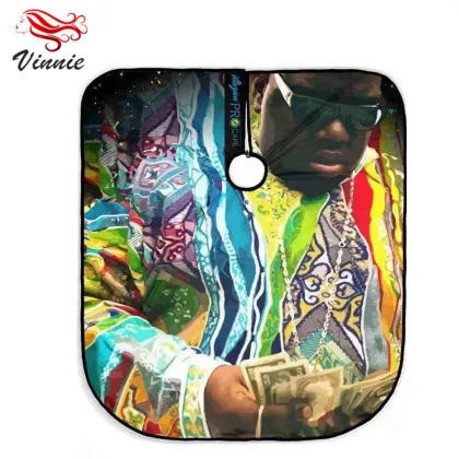 Custom Polyester Pongee Barber Cape Gown with Metal Snaps - OEM/ODM Services