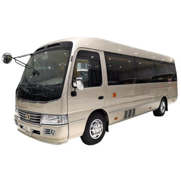 4.0L Turbocharged Secondhand Diesel Coaster Commercial Bus with Folding Center Door and Leaf Spring