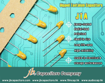 jb Capacitors Company Released JTA Dipped Solid Tantalum Capacitor with Resin Sealed