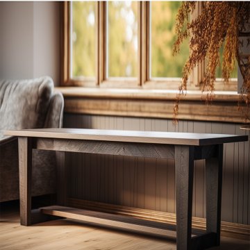 Mrs. Woods: Eco-Friendly Solid Wood TV Console Table - Multi-Functional Living Room Furniture