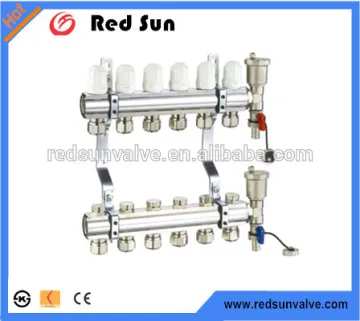 HR1020 manufacture brass composite Underfloor heating System thermostatic manifold &collector                        
                                                Quality Choice