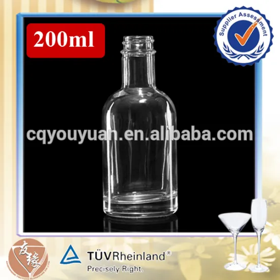 Customized 200ml small antique cosmetic glass bottles