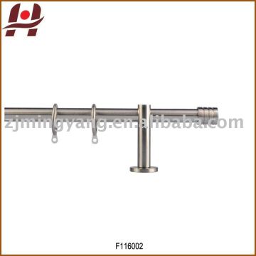 F116002 metal iron aluminium stainless steel brass plated plain twisted extensible telescopic window curtain poles rods pipes