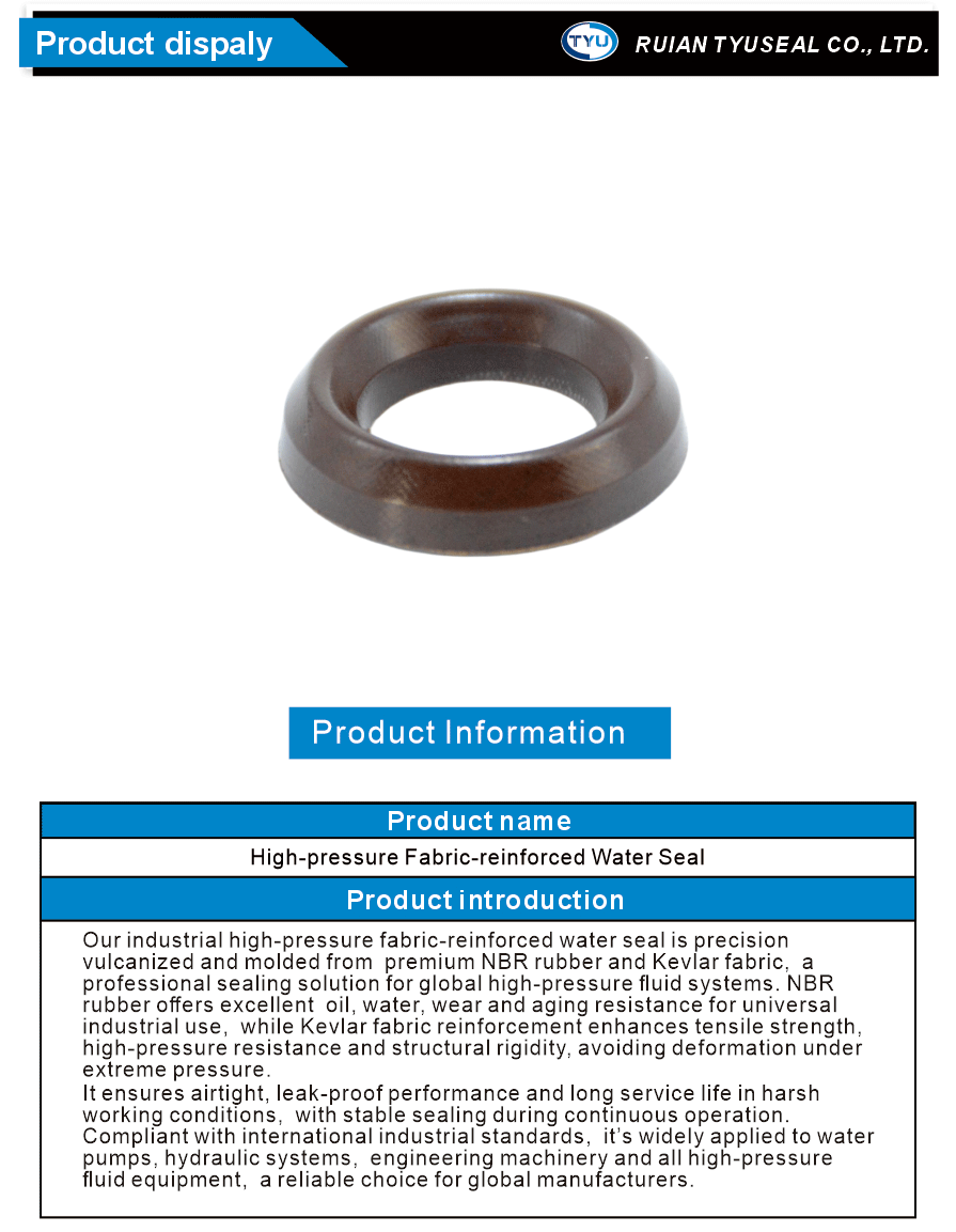 High pressure cloth inserted seal