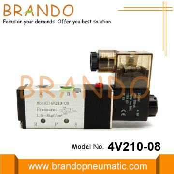 4v210-08 DC24V AirTAC Type 5/2 Salounoïde pneumatique