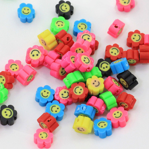 Kawaii Flower Polymer Clay Charms Zonnebloem 3D Kralen voor DIY Craft Home Decor Haaraccessoires