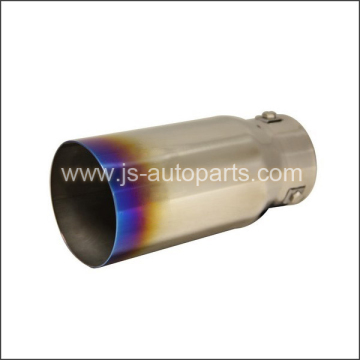 INLET 2.875 OUTLET3.5 STRAIGHT CUT W NO RESONATED TITANIUM BURNT EXHAUST TIP