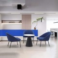 Conjunto de sofá de escritório modular moderno com estrutura de aço