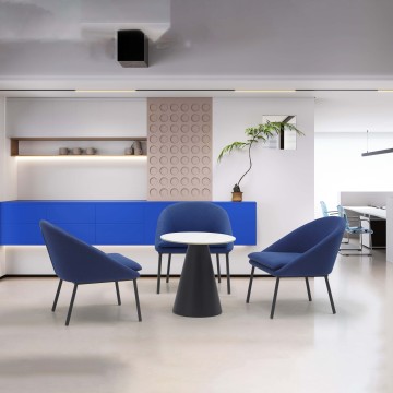 Conjunto de sofá de escritório modular moderno com estrutura de aço