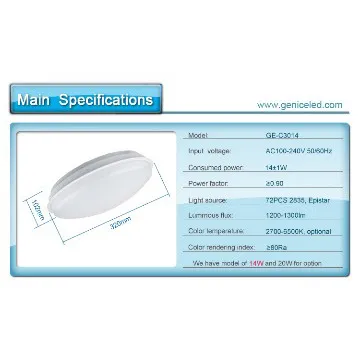 aisle 14W ceiling lights