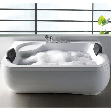 White Acrylic Luxury Corner Freestanding Soaking Bathtubs