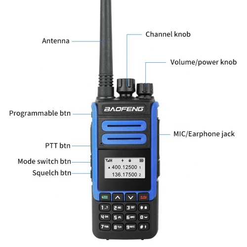 Baofeng Long -Range Vendr VHF UHF Zwei -Wege -Radio Walkie Talkie H7