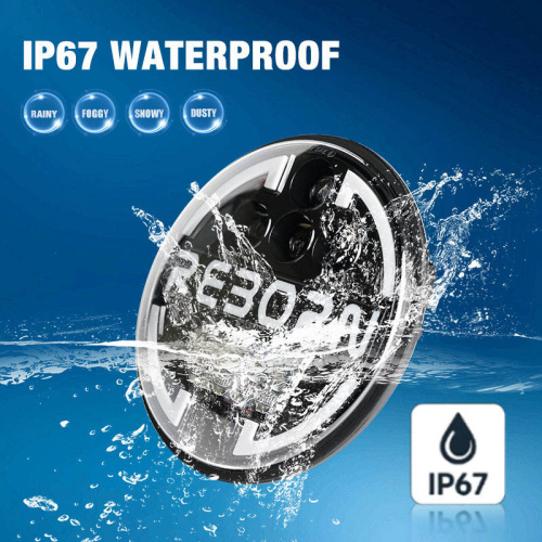 Auto Lighting System 7Inch 45W LED Headlights High Low Beam Round With Daytime Running Light (DRL) for Car Motorcycle