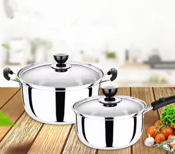 Stainless Steel Cookware Set With Two Pieces
