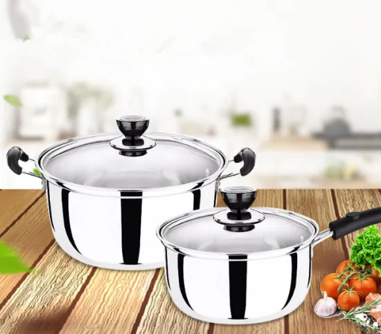 Stainless Steel Cookware Set With Two Pieces